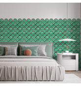 Sea Green Shell Peel And Stick Wall Tile | Kitchen Backsplash Tiles | Self Adhesive Tiles For Home Décor